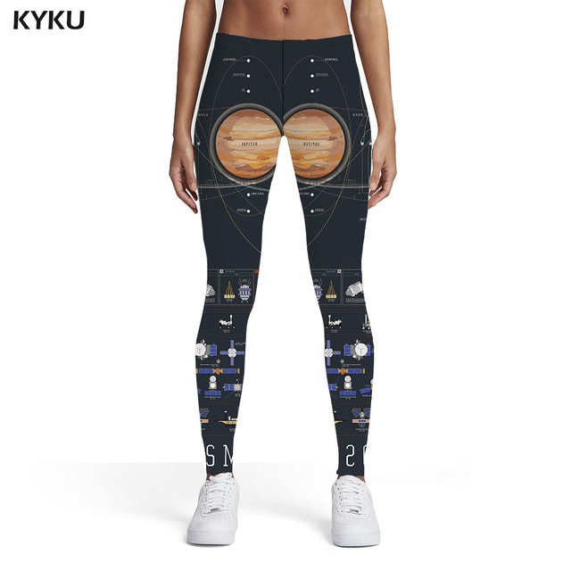 Legginsy KYKU Galaxy dla kobiet - Styl Kosmiczny, Sportowy i Seksowny - tanie ubrania i akcesoria