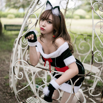 Kostium świąteczny - Urocza sukienka Kotek Cosplay na Boże Narodzenie, Kawaii Anime, Halloween, Zimę - Damski kostium na przyjęcia i występy