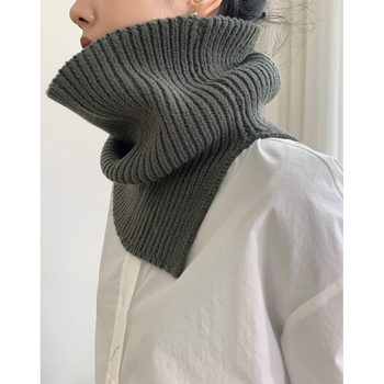Szalik damska moda zimowy wzór Brand Design pętelka nieskończoność akrylowa dzianina cieplejszy szyja
