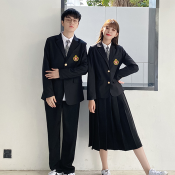 Japoński casualowy garnitur szkolny z długim rękawem dla dziewcząt i chłopców