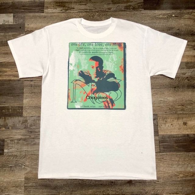 Koszulka męska z napisem Rap stylizowana na lata 90-te - tanie ubrania i akcesoria