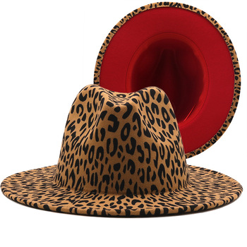 Męski Panama kapelusz z szerokim rondem w brytyjskim klasycznym wzorze patchworkowym w cętki, wykonany z wełny, idealny na jesień i zimę