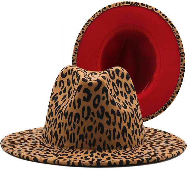 Męski Panama kapelusz z szerokim rondem w brytyjskim klasycznym wzorze patchworkowym w cętki, wykonany z wełny, idealny na jesień i zimę - tanie ubrania i akcesoria