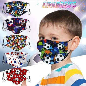 Regulowana maska dziecięca dla chłopców - maska drukowana Halloween, wielokrotnego użytku, ochronna przed wirusami