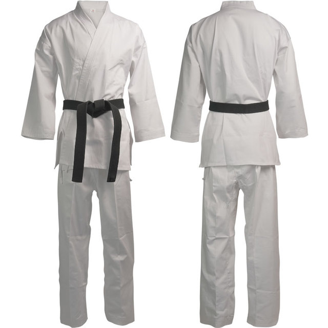 Wysokiej jakości Karate jednolite Taekwondo Dobok z długim rękawem - ubranie profesjonalne dla dzieci i dorosłych - tanie ubrania i akcesoria
