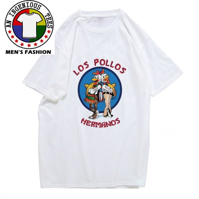 Koszulka męska Breaking Bad Los Pollos Hermanos - Top T-shirt z kurczaka - tanie ubrania i akcesoria