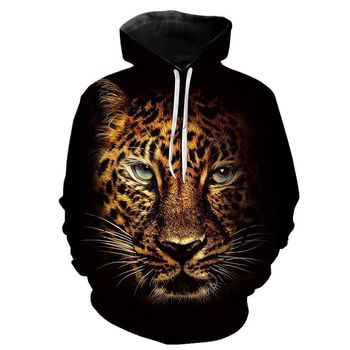 Leopard Casual 3D Drukowane Bluzy Streetwear z Kapturem dla Mężczyzn, Kobiet i Dzieci