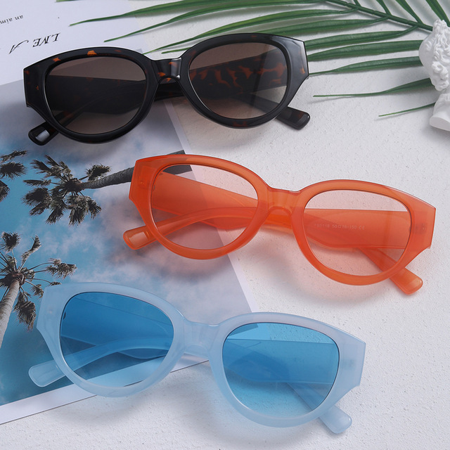 Luksusowe okulary przeciwsłoneczne Cat Eye marki projektant, mała ramka, moda retro, popularne podróżne okulary z filtrem UV400 dla kobiet - tanie ubrania i akcesoria