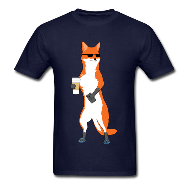 Męska dopasowana koszulka z krótkim rękawem Cool Fox - funky styl na lato i jesień - tanie ubrania i akcesoria