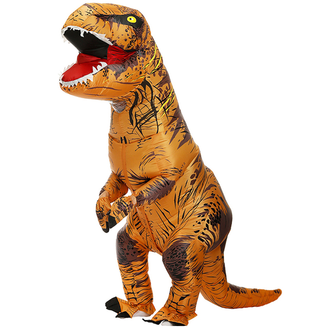 Nadmuchiwany kostium dinozaura T-REX na Halloween i karnawał - stroje świąteczne dla kobiet i mężczyzn - tanie ubrania i akcesoria