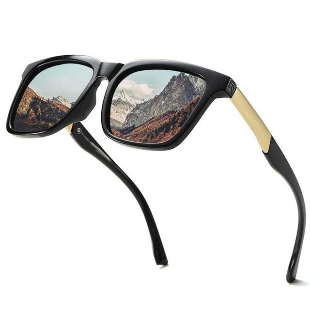 Nowoczesne męskie okulary przeciwsłoneczne ZXWLYXGX 2020, spolaryzowane, kwadratowa rama metalowa, ochrona UV400 - tanie ubrania i akcesoria