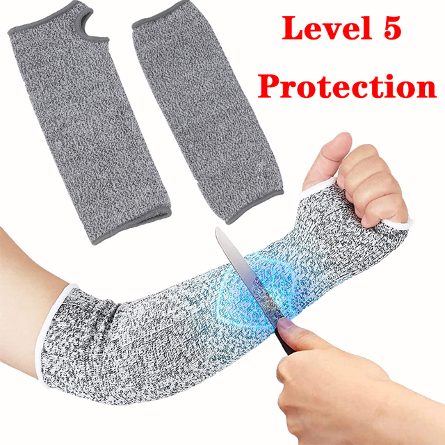 Męskie rękawice zimowe bez palców ochronne, odporne na przecięcie poziom 5, szare HPPE - tanie ubrania i akcesoria