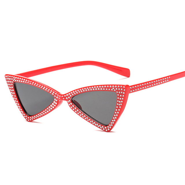 Marks diamentowe okulary przeciwsłoneczne Cat Eye - luksusowy design - tanie ubrania i akcesoria