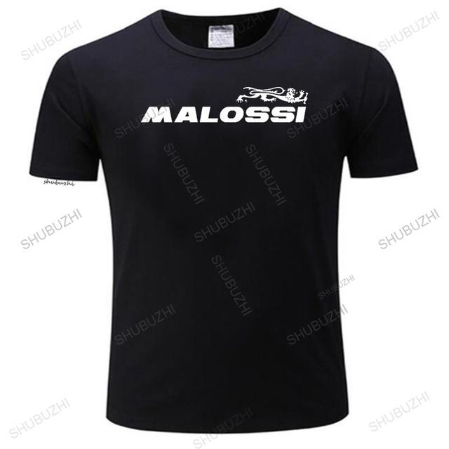 Koszulka męska biała/czarna krótki rękaw Malossi Rossa Taglia S z bawełny - tanie ubrania i akcesoria