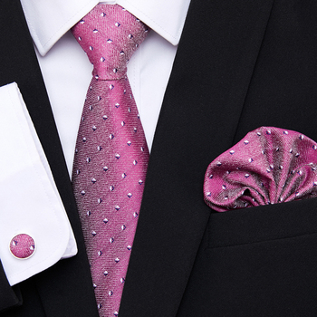 Hurtownia: 160 wzorów wysokiej jakości jedwabnych męskich krawatów i poszetek w kolorze fioletowym i różowym