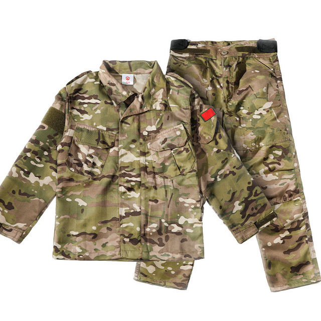 Mundur wojskowy dla dzieci - kamuflaż Cp dżungli druku, kurtka taktyczna i spodnie wojskowe, zestaw 2 sztuki - tanie ubrania i akcesoria