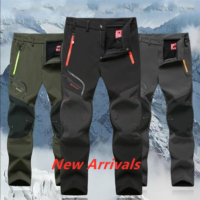 Męskie spodnie zimowe Casual Trekking 2022 - wiatroszczelne i ciepłe spodnie nieformalne - tanie ubrania i akcesoria