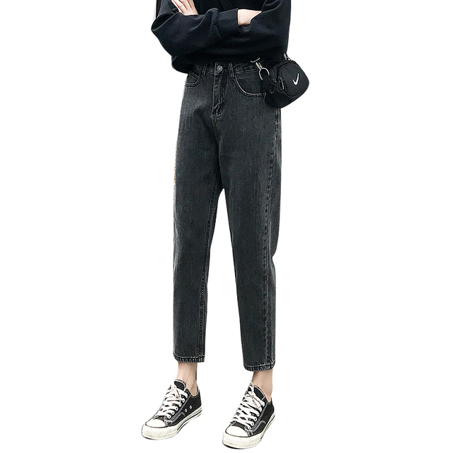 Nowe spodnie jeansowe damskie w stylu wysokiej talii Ff9623 - jesienno-zimowa moda - tanie ubrania i akcesoria