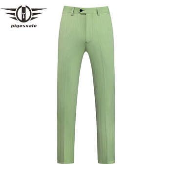 Luksusowe zielone spodnie męskie Slim Fit w dużym rozmiarze, wyprodukowane przez markę Żółte Jabłko - kolekcja wiosna/jesień P20