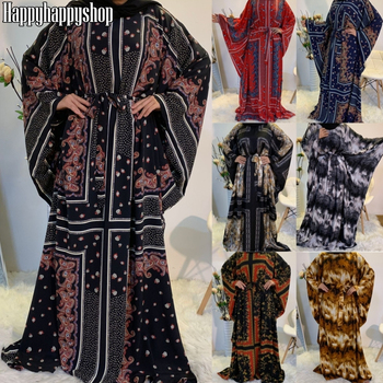 Najnowsza sukienka islamska stylu motyla z nadrukiem etnicznym