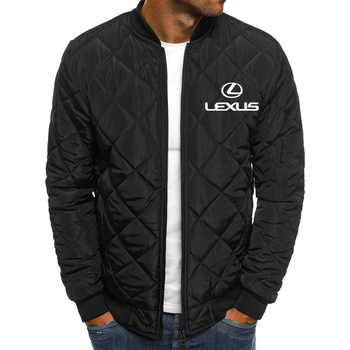 Męska kurtka samochodowa Lexus z nadrukiem logo na bawełnianym sweterku