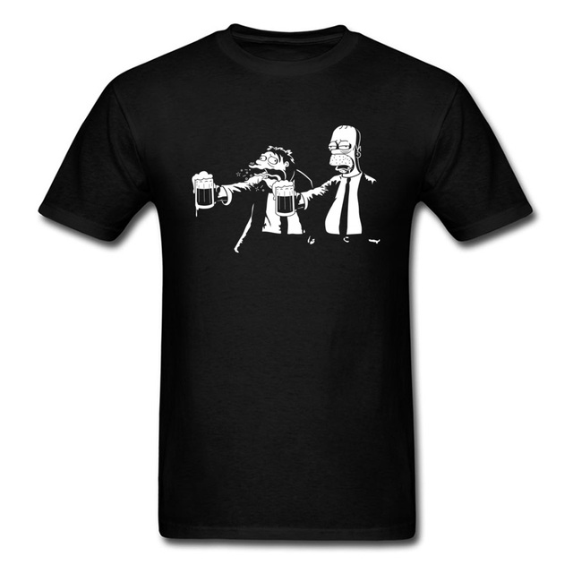 Koszulka męska w stylu Casual z motywem Pulp Fiction - Śmieszne Anime, Piwo, Familty Party, Top Quality, Bluzy, Jesień, Młoda, O-Neck - tanie ubrania i akcesoria