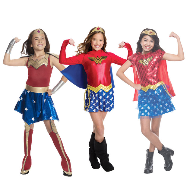 Kostium Super dziewczyny Superwoman na Halloween, Cosplay dla dzieci - tanie ubrania i akcesoria