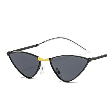 Okulary przeciwsłoneczne Cat Eye 2021, lekka rama z metalu, czarne, markowe