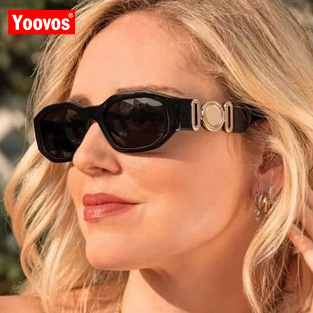 Okulary przeciwsłoneczne damskie Yoovos 2021 owalne mała ramka Vintage mężczyźni marka projektant - tanie ubrania i akcesoria