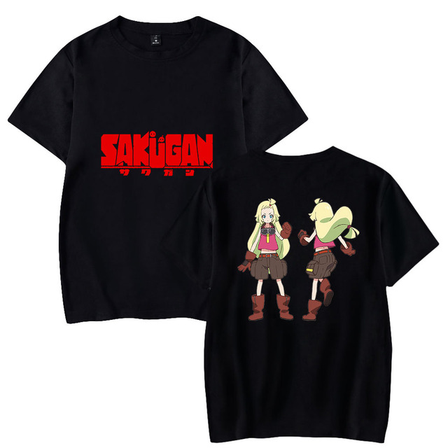 Nowość 2021: T-shirty Sakugan z krótkim rękawem w casualowym stylu Streetwear Harajuku - dla kobiet i mężczyzn - tanie ubrania i akcesoria