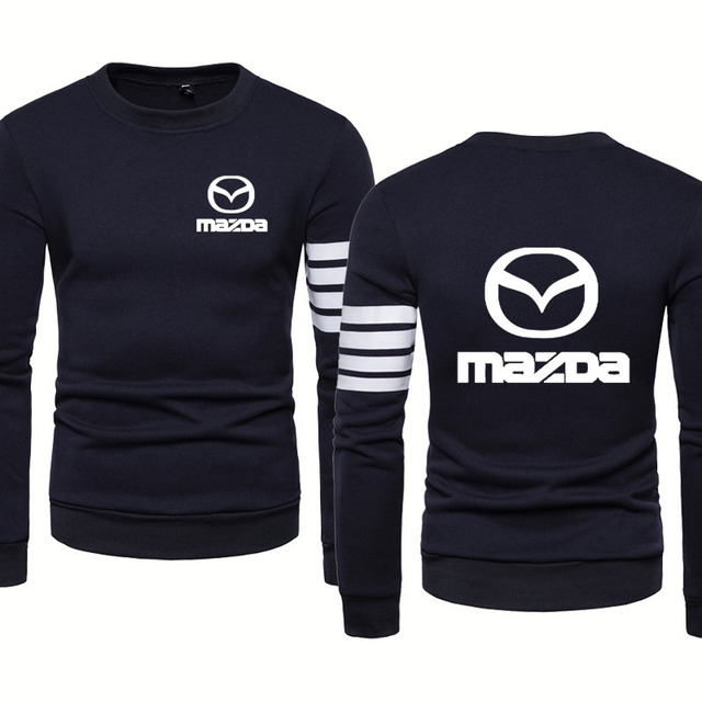 Męska bluza z kapturem Mazda Logo wiosna/jesień, casual, wysoka jakość - tanie ubrania i akcesoria
