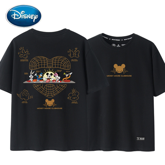 Koszulka damska Disney z postaciami: Kaczor Donald, Minnie, Mickey Mouse, Goofy - 8 kolorów, unisex - tanie ubrania i akcesoria