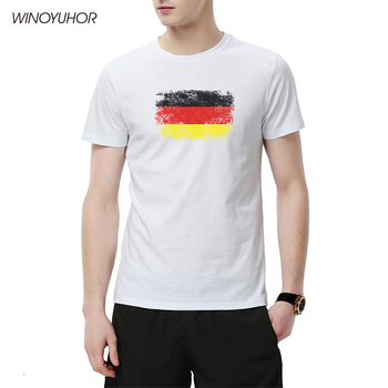 Koszulka męska z flagą Niemiec - śmieszny nadruk, kolorowe wzory, wysoka jakość