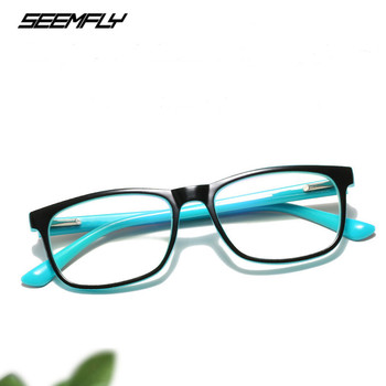 Okulary do czytania Seemfly Trendy, kwadratowe, proste, dioptria +1.0 do +4.0, ochrona przed niebieskim światłem, dla mężczyzn i kobiet