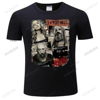 Koszulka Męska z nadrukiem Vintage Mężczyzna nadruk w stylu Vintage tshirs 3 z piekła film koszulka Horror Rob Zombie Vintage czarny-granatowy dla mężczyzn-kobiet styl okrągły Tee Shirt