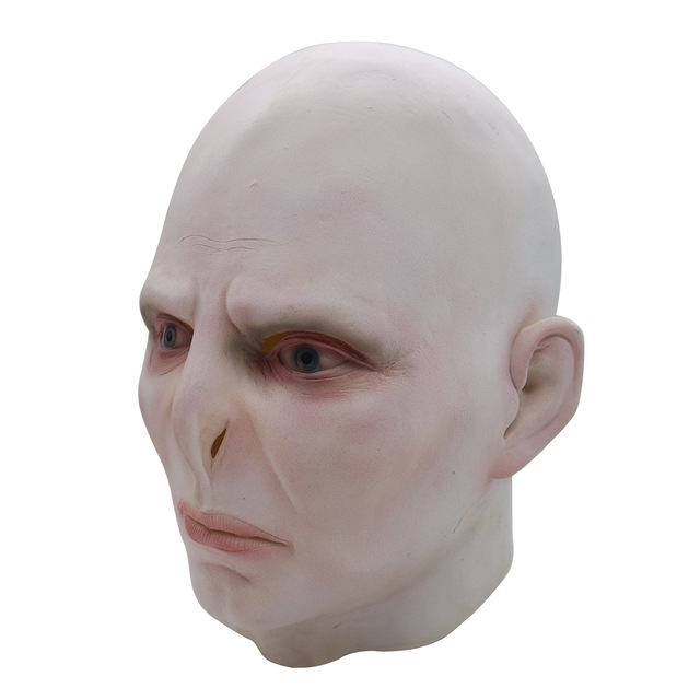 Maska pełna głowa Cosplay Horror Lord Voldemort na bal maskowy - filmowy mroczny pan, straszna maska dla dorosłych i dzieci - tanie ubrania i akcesoria