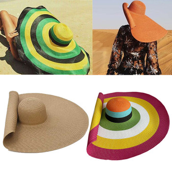 Ponadgabarytowe lato - szerokie rondo słomkowe kapelusze женская шляпа dla dziewczynki - przeciwsłoneczne kapelusze plażowe