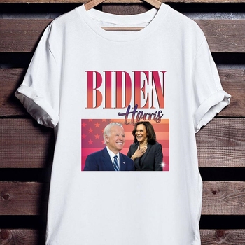 Koszula męska Biden Kamala Harris Vintage Hip Hop Rap 90-tych 2020 80s T-shirt
