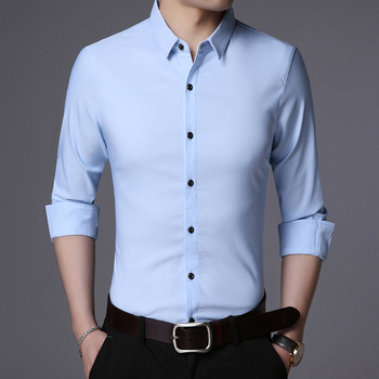 Nowa modowa koszula męska z długim rękawem, marki 2021, Slim Fit Streetwear, wysokiej jakości