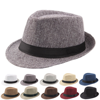 Męski kapelusz Fedora Top Jazz Plaid Hat w klasycznej wersji - nowa kolekcja wiosna-lato 2020