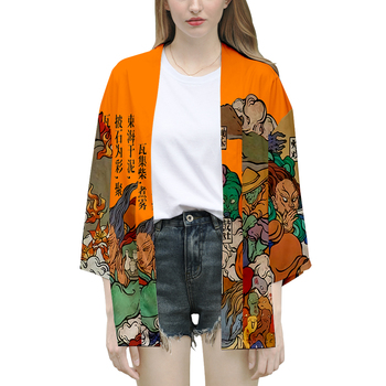 Tradycyjne japońskie Kimono Fukuya cardigan shirt - letnie wydanie