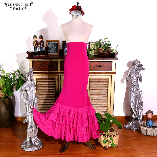 Sukienka Flamenco dla kobiet Fiamenco Dalloom walc kostium Foxtrot 4ESS23 - tanie ubrania i akcesoria