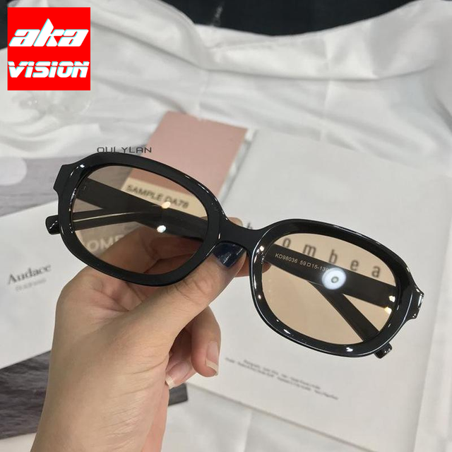 Okulary przeciwsłoneczne damskie owalne marki AKA VISION 2021 Hip-Hop Gafas De Sol Mujer - tanie ubrania i akcesoria